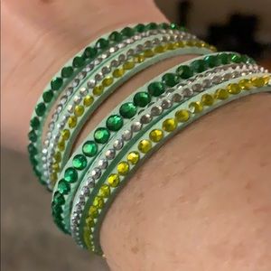 Women’s faux leather wrap bracelet.